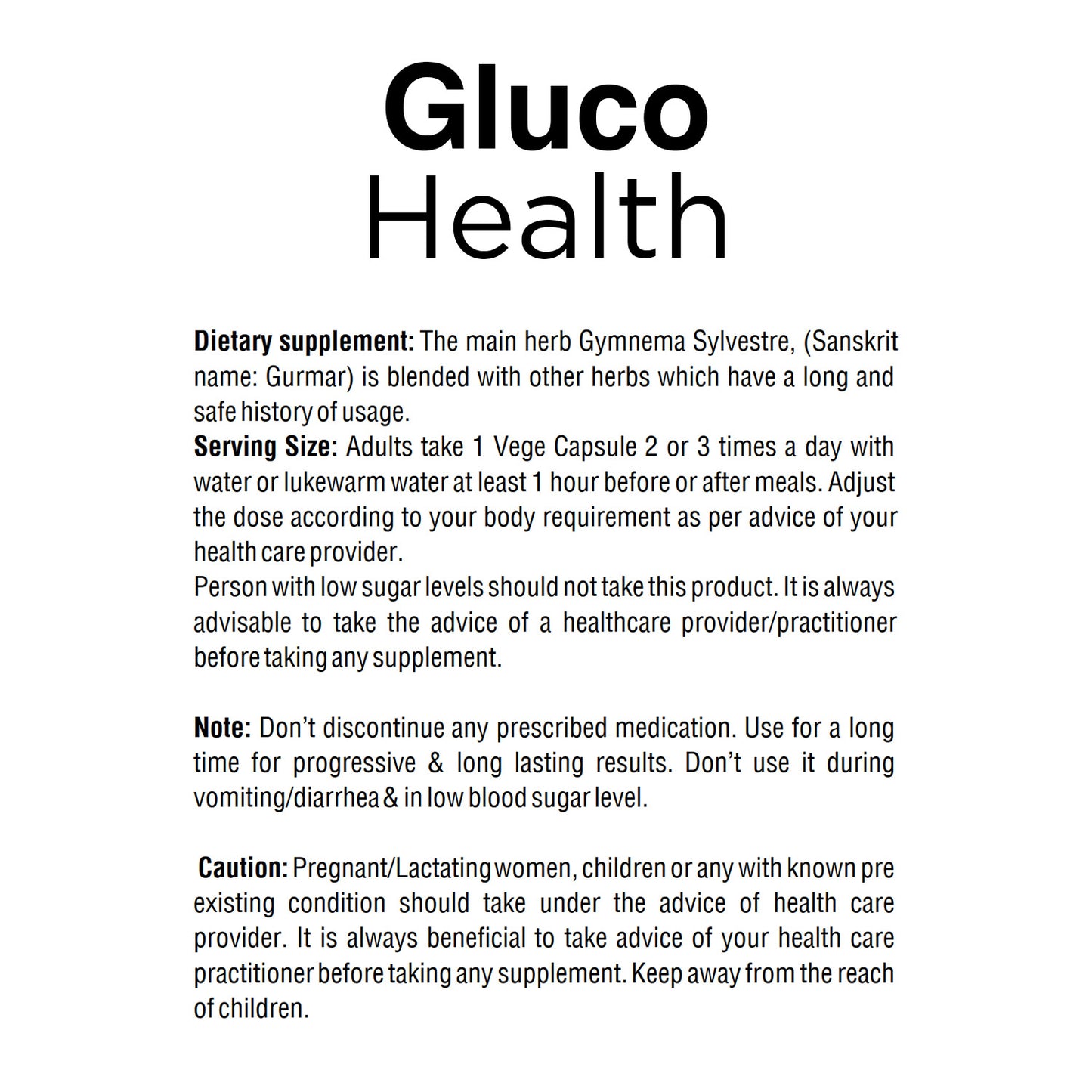 Support For Sweet Control & Body Tonic