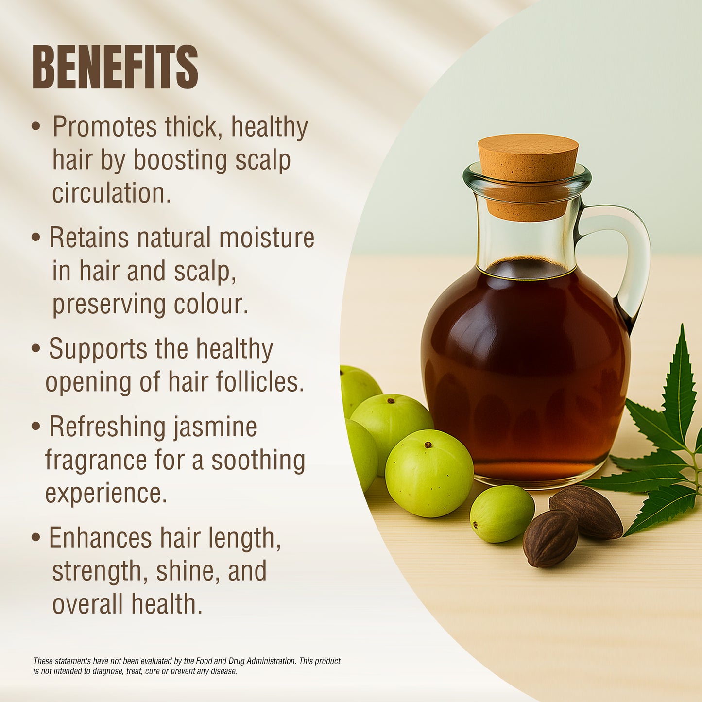 Blossom Hair Oil - Processed with Sesame Oil - Cold pressed and double filtered in Muslin cloth - 210 ml