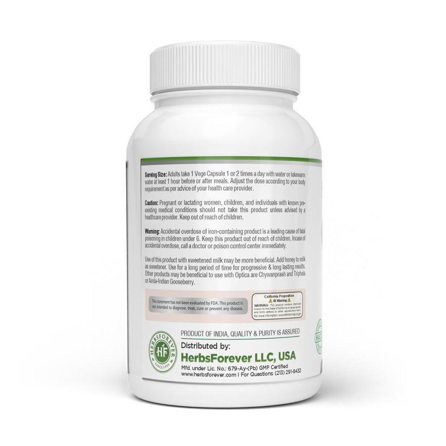 Optica Capsules - Ayurvedic Herbal Supplement – 90 Vege Capsules – 800 Mg Each