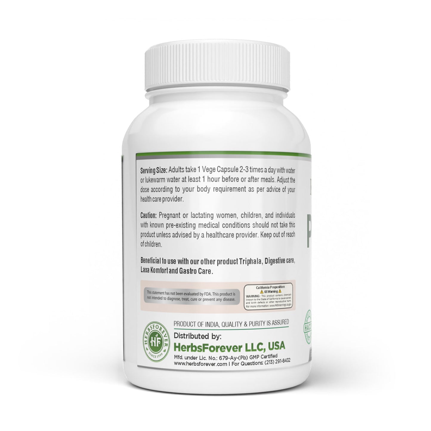 Palvorin Capsules - Ayurvedic Herbal Supplement – 90 Vege Capsules – 800 Mg Each