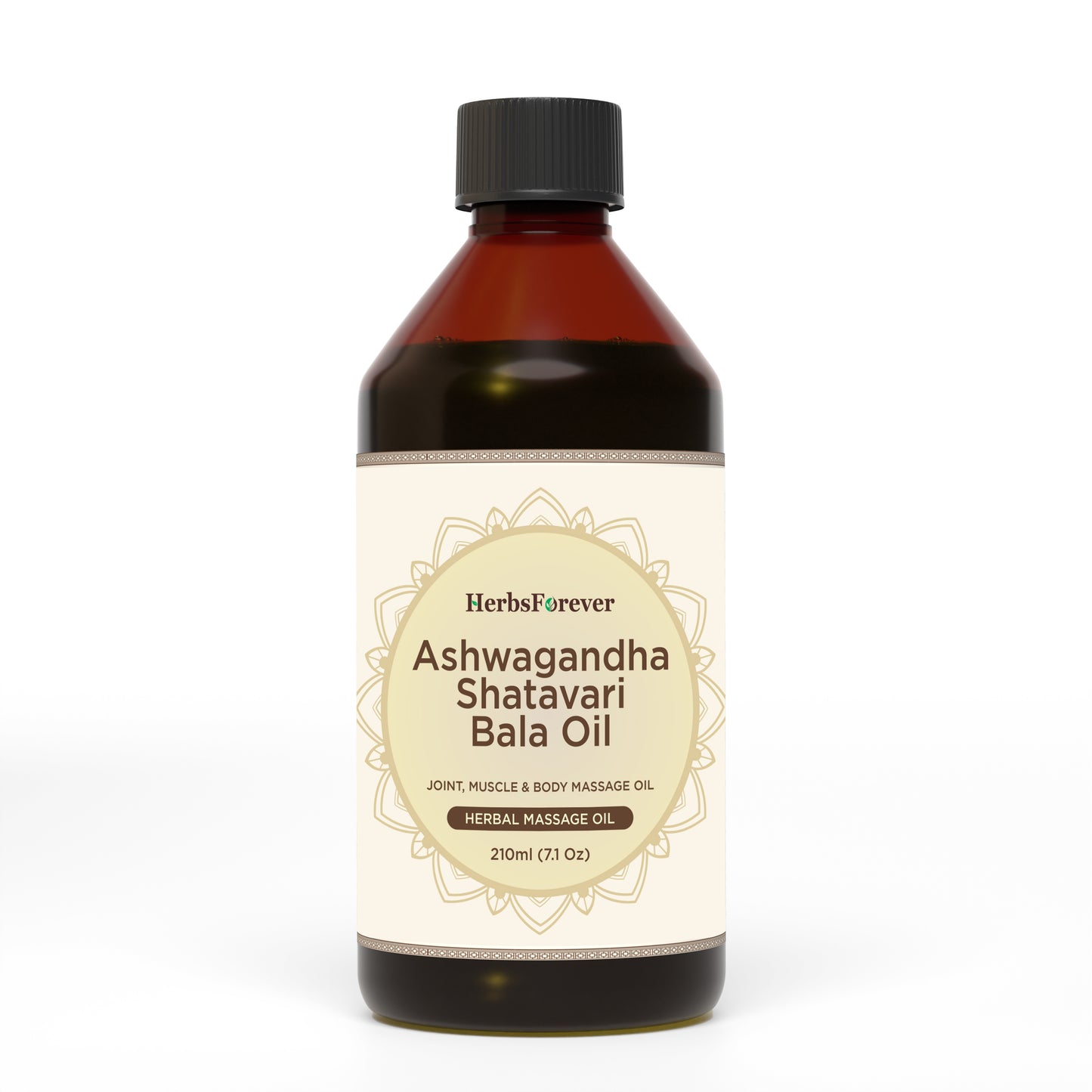 Ashwagandha Bala Shatavari Oil - Processed with Sesame Oil-Cold pressed and double filtered in Muslin cloth-210 ml