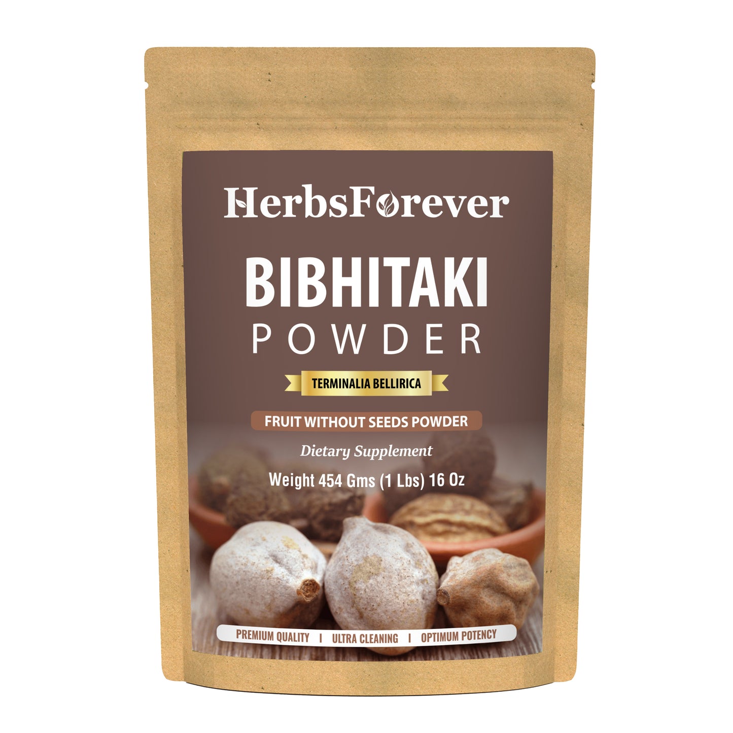 Bibhitaki Powder (Terminalia Bellerica) - Non GMO - Vegan - (454 Gms -1 LBS)