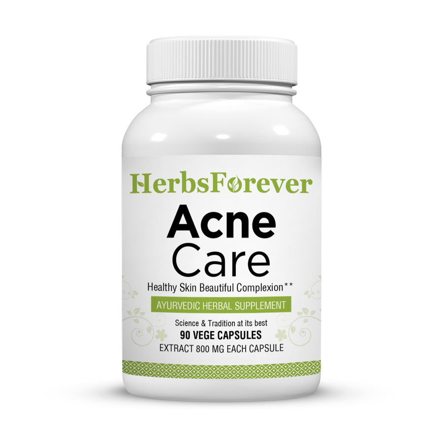 Acne care (Acnil) - Ayurvedic Herbal Supplement - 90 Vege Capsules - 800 Mg Each