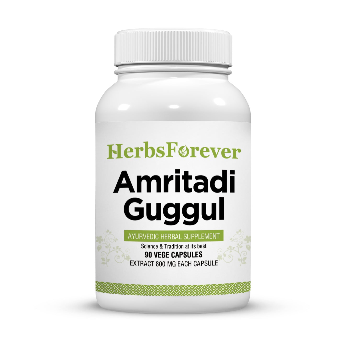 Amritadi Guggulu Capsule - Ayurvedic Herbal Supplement - 90 Vege Capsules - 800 mg