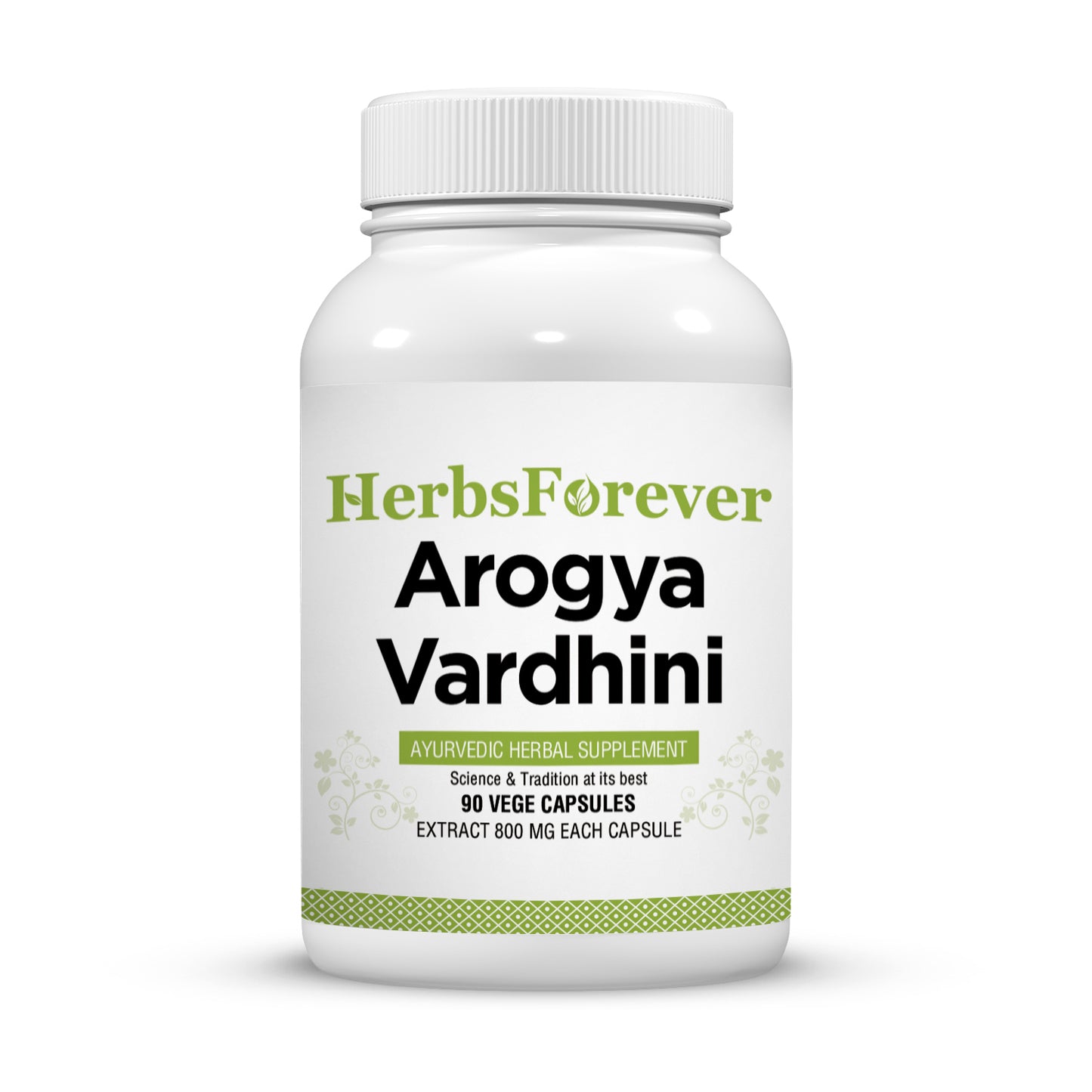 Arogya Vardini Vati - Ayurvedic Herbal Supplement - 90 Vege Capsules - 800 Mg Each