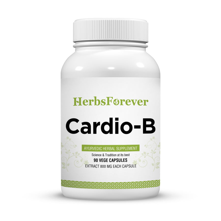 Cardio-B - Ayurvedic Herbal Supplement – 90 Vege Capsules – 800 Mg Each