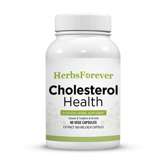 Cholesterol Health - Ayurvedic Herbal Supplement – 90 Vege Capsules – 800 Mg Each