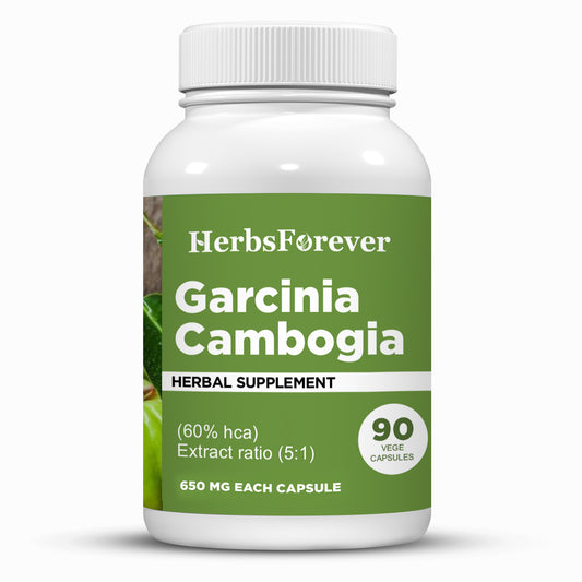Garcinia Capsules - Garcinia cambogia - 60% HCA - Extract Ratio 5:1 - 90 Vege Capsules - 650 mg each