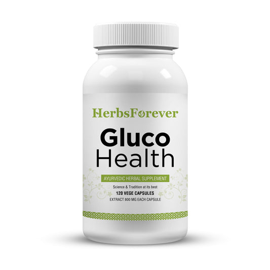 Gluco Health Capsules - Ayurvedic Herbal Supplement – 120 Vege Capsules – 800 Mg Each