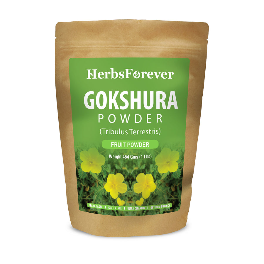 Gokshura Powder (Tribulus Terrestris) - Non GMO - Vegan - (454Gms - 1LBS)