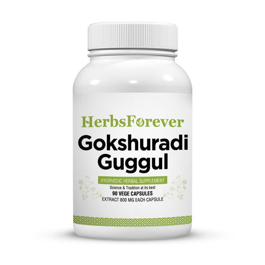 Gokshuradi Guggulu - Ayurvedic Herbal Supplement - 90 Vege Capsules - 800 Mg Each