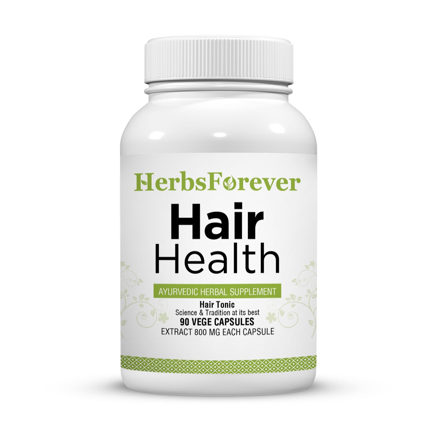 Hair Health Capsules - Ayurvedic Herbal Supplement – 90 Vege Capsules – 800 Mg Each