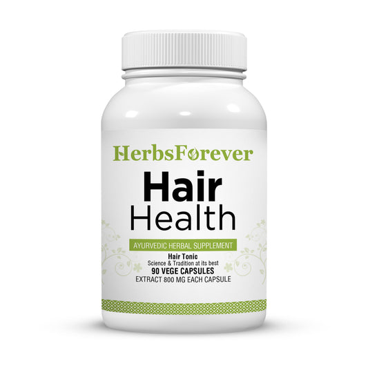 Hair Health Capsules - Ayurvedic Herbal Supplement – 90 Vege Capsules – 800 Mg Each