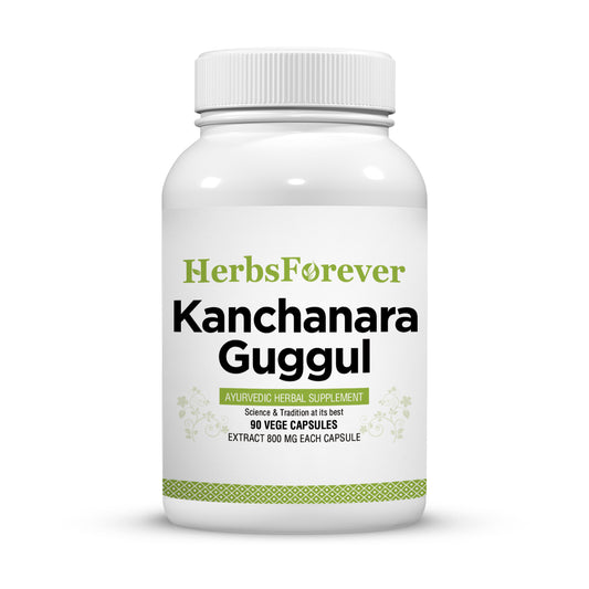 Kanchnara Guggulu - Ayurvedic Herbal Supplement - 90 Vege Capsules - 800 Mg Each