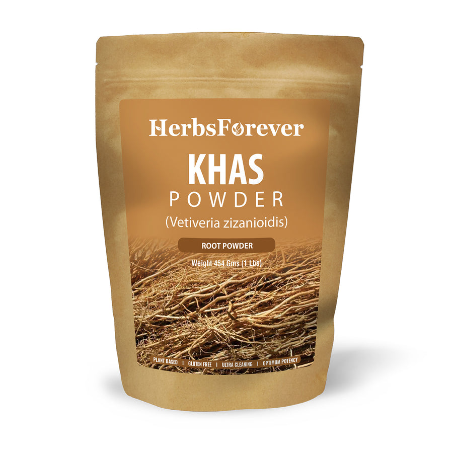 Khas Powder – Vetiveria Zizanioides - Non GMO - Vegan - (454 Gms - 1LBS)