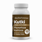 Kutki Capsules - Picrohiza Kurroa - 7% Kutkin - Extract Ratio 5:1 - 60 Vege Capsules - 800 mg each