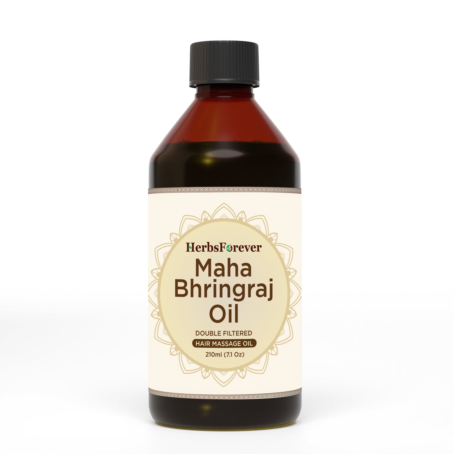 Maha Bhringraj Oil - Processed with Sesame Oil - Cold pressed and double filtered in Muslin cloth - 210 ml