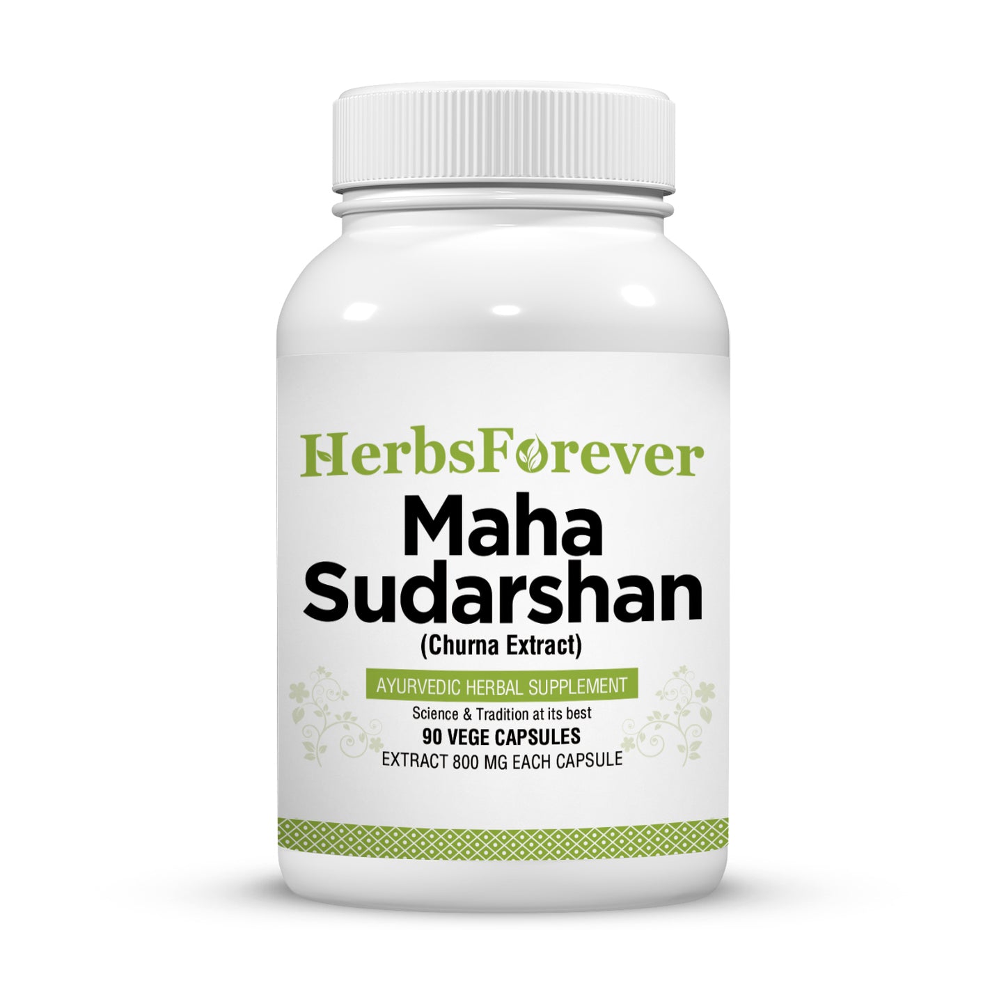 Mahasudarshan Vati - Ayurvedic Herbal Supplement  - 90 Vege Capsules - 800 Mg Each
