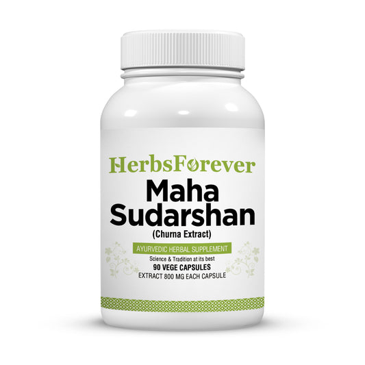Mahasudarshan Vati - Ayurvedic Herbal Supplement  - 90 Vege Capsules - 800 Mg Each