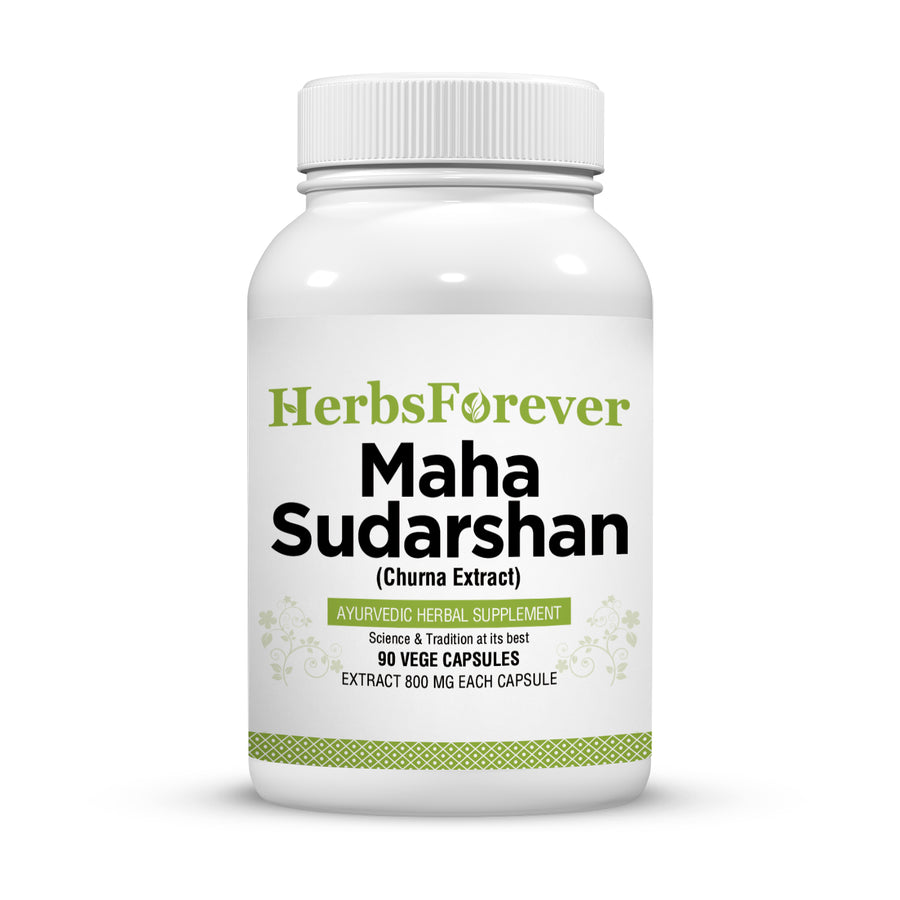 Mahasudarshan Vati - Ayurvedic Herbal Supplement  - 90 Vege Capsules - 800 Mg Each