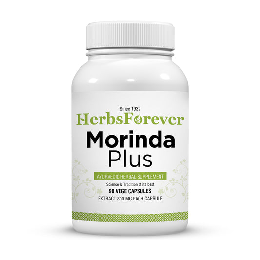 Morinda Plus Capsules - Ayurvedic Herbal Supplement – 90 Vege Capsules – 800 Mg Each