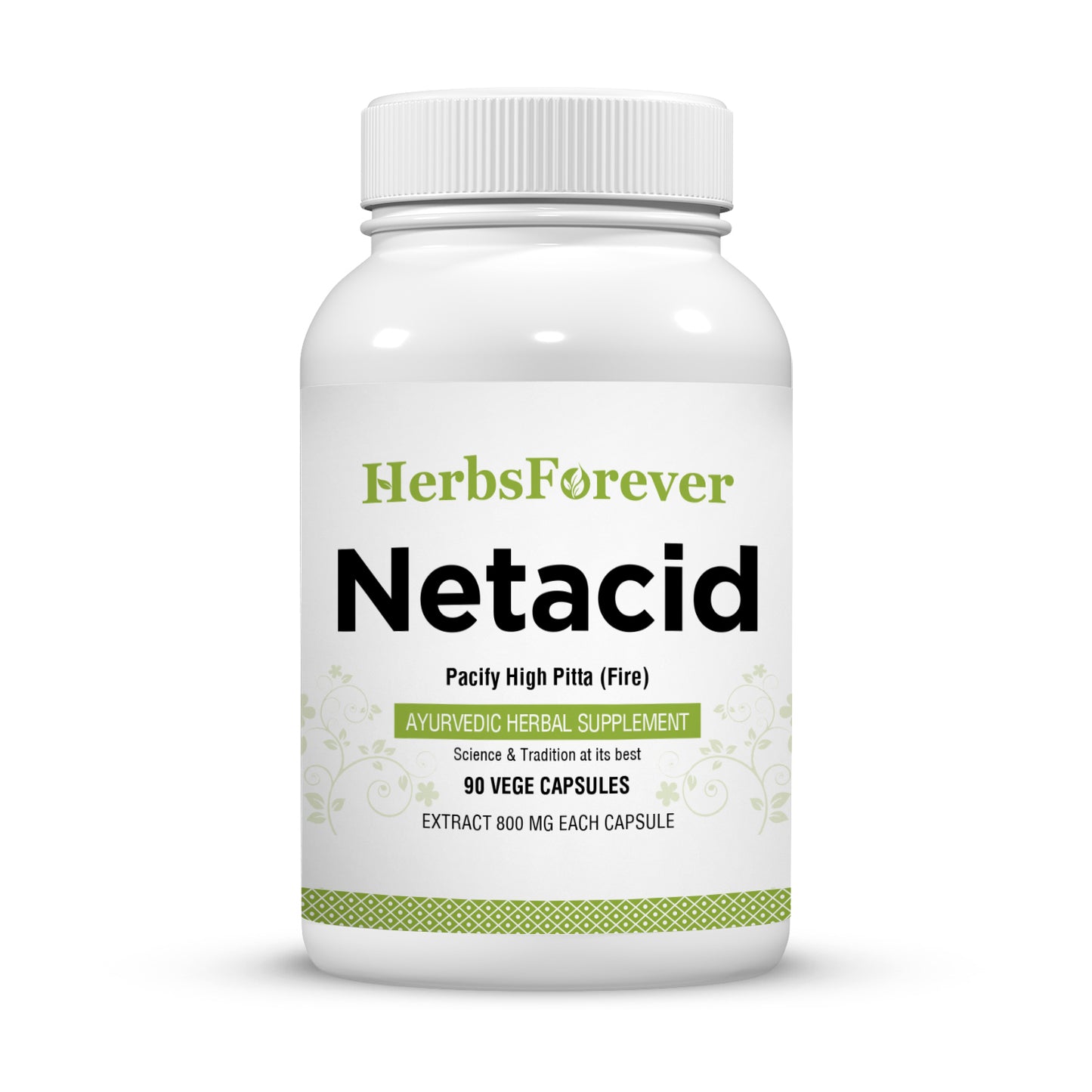 Netacid Capsules - Ayurvedic Herbal Supplement – 90 Vege Capsules – 800 Mg Each