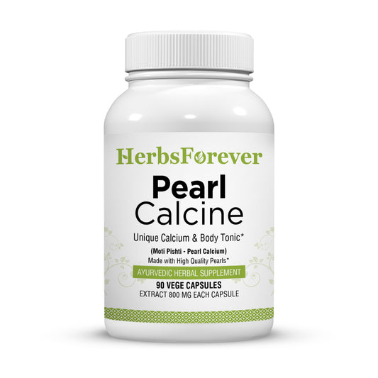 Pearl Calcine Capsules - Ayurvedic Herbal Supplement (90 Vege Capsules – 800 Mg Each)
