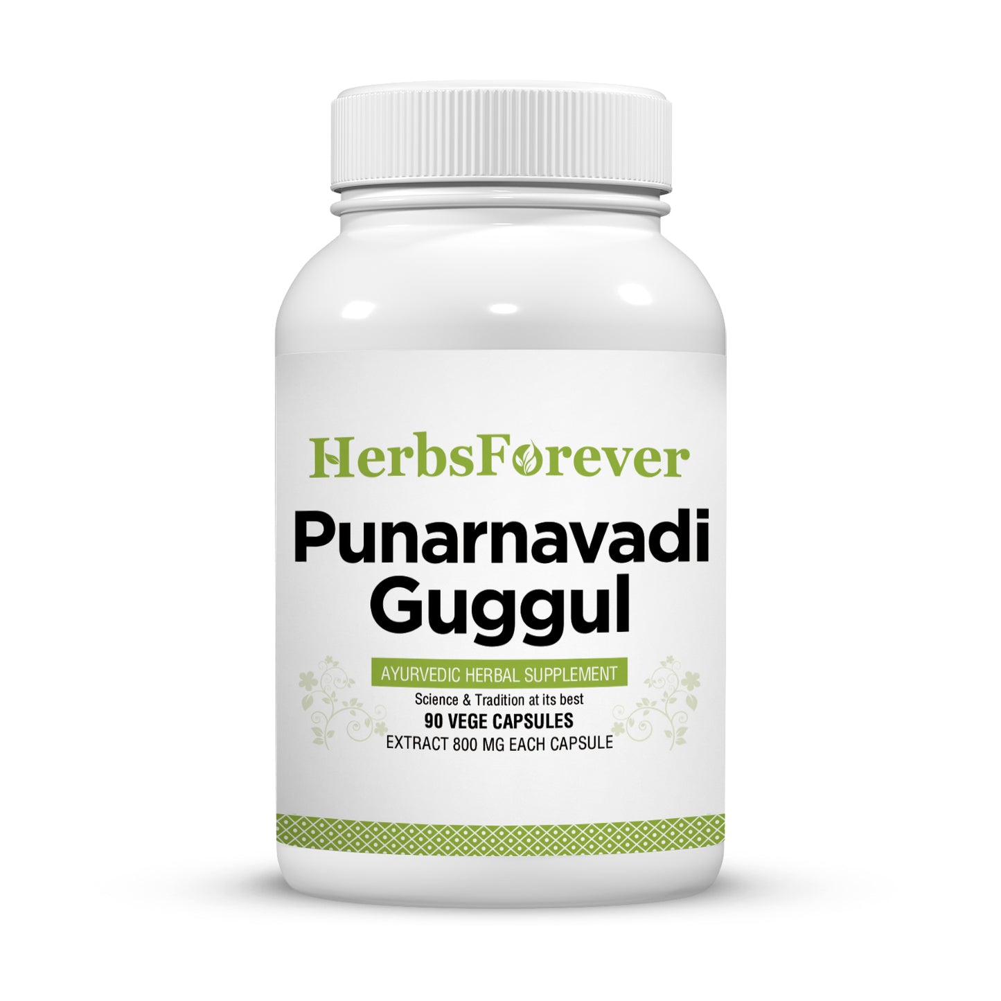Punarnavadi Guggulu - Ayurvedic Herbal Supplement - 90 Vege Capsules - 800 Mg Each
