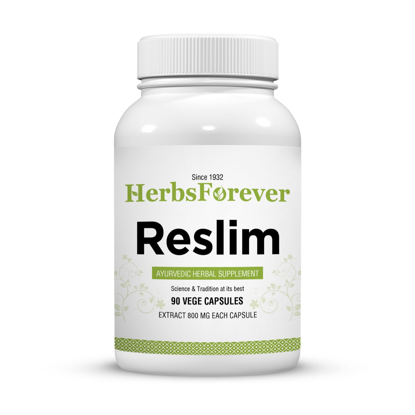 Reslim Capsules - Ayurvedic Herbal Supplement (90 Vege Capsules – 800 Mg Each)