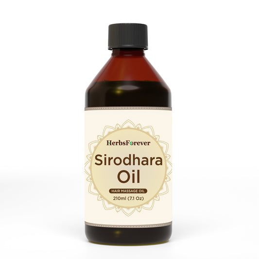 Sirodhara Oil - Processed with Sesame Oil - Cold pressed and double filtered in Muslin cloth - 210 ml