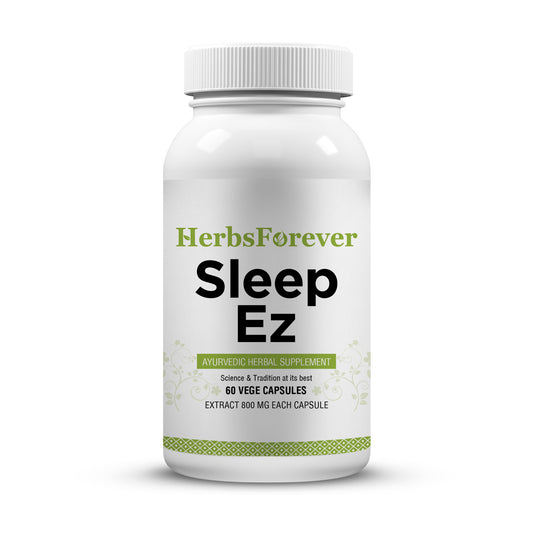 Sleep Ez Capsules - Ayurvedic Herbal Supplement (60 Vege Capsules – 800 Mg Each)