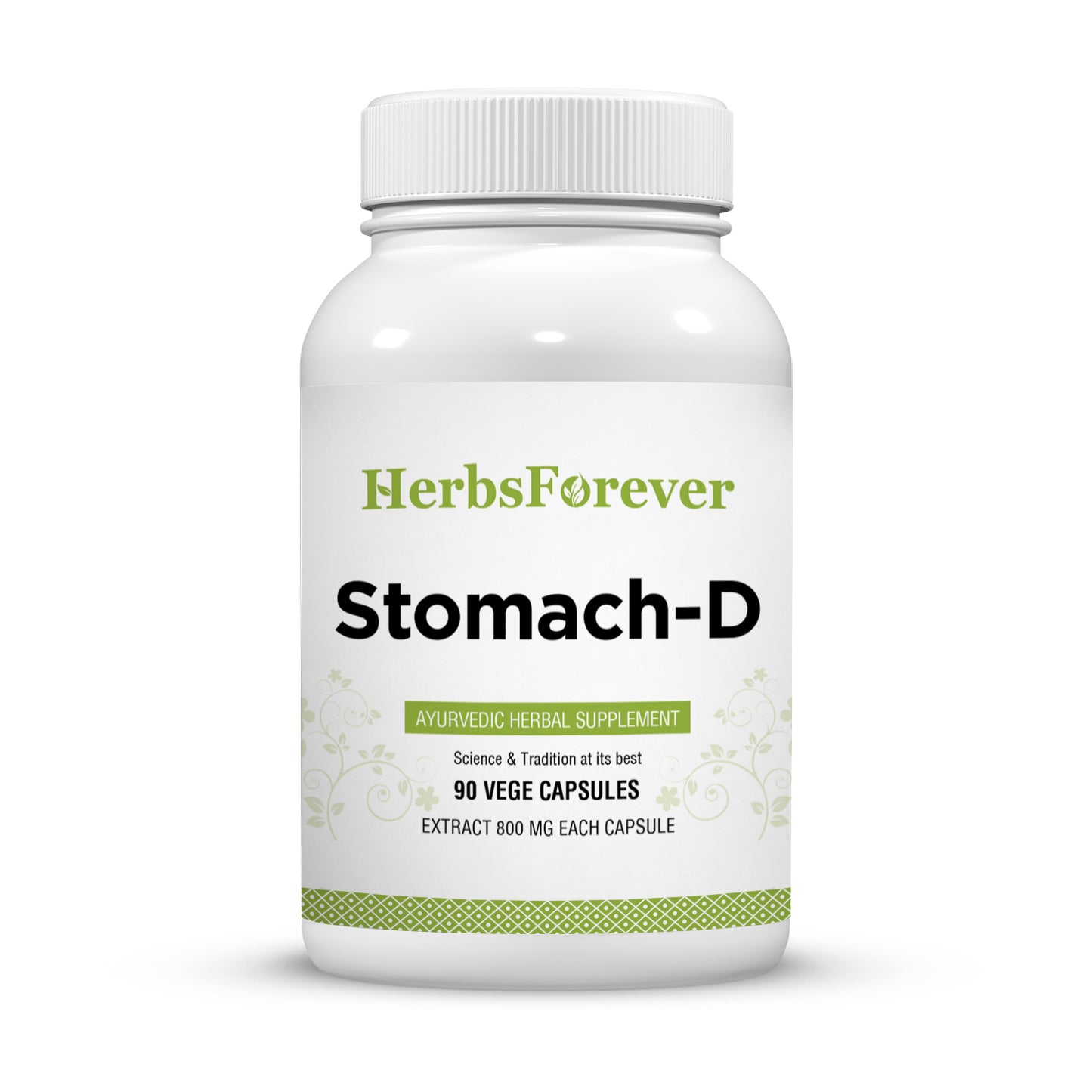 Stomach D Capsules - Ayurvedic Herbal Supplement (90 Vege Capsules – 800 Mg Each)