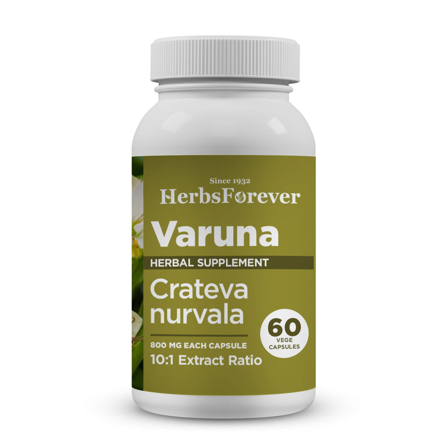 Varuna Capsules - Vegan & Gluten Free - Plant Based Supplement - 60 Vege Capsules - 800 Mg Each