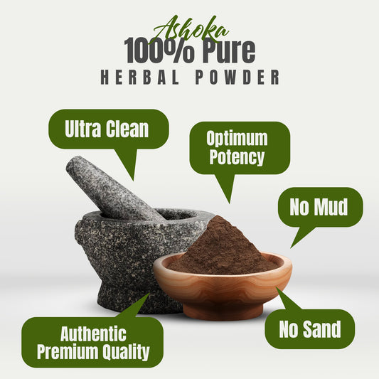 Ashoka Powder (Saraca Asoca) - Non GMO - Vegan - (454 Gms - 1LBS)