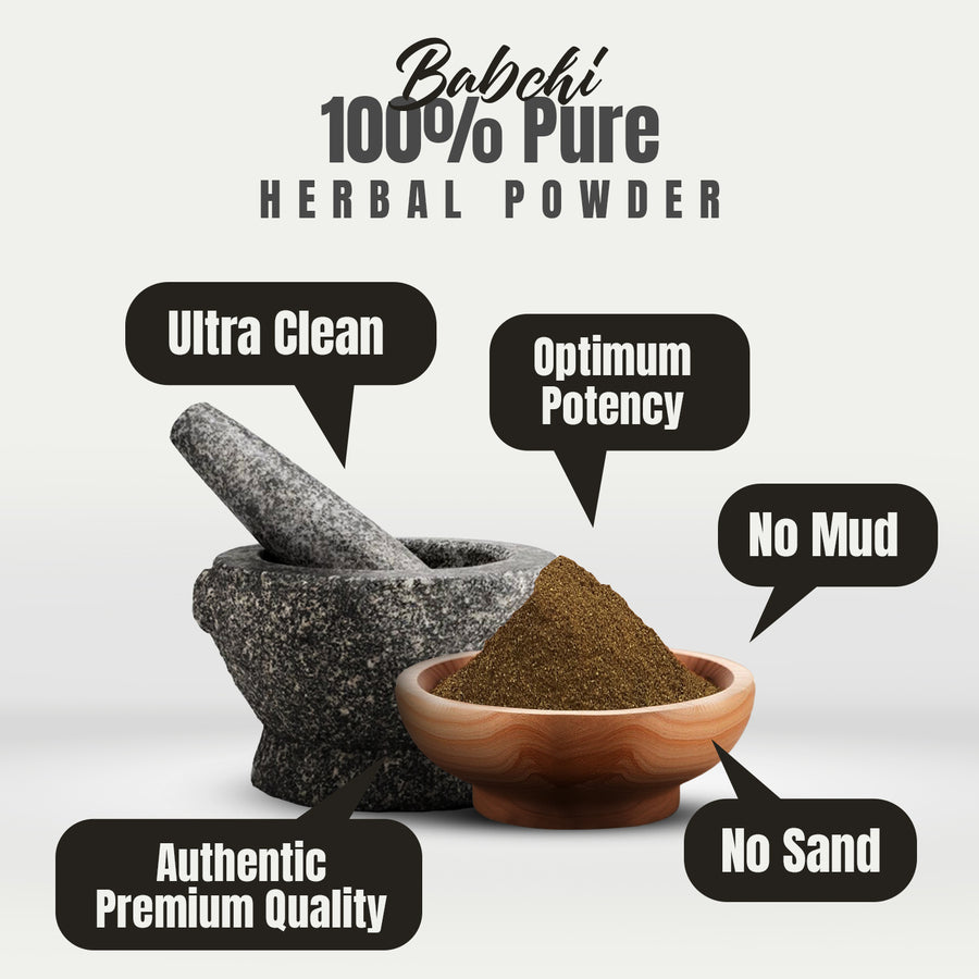Babchi Powder (Psoralea Corylifolia) - Non GMO - Vegan - (230 Gms)