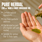 Brahmi Amla Oil - Processed with Sesame Oil - Cold pressed and double filtered in Muslin cloth - 210 ml