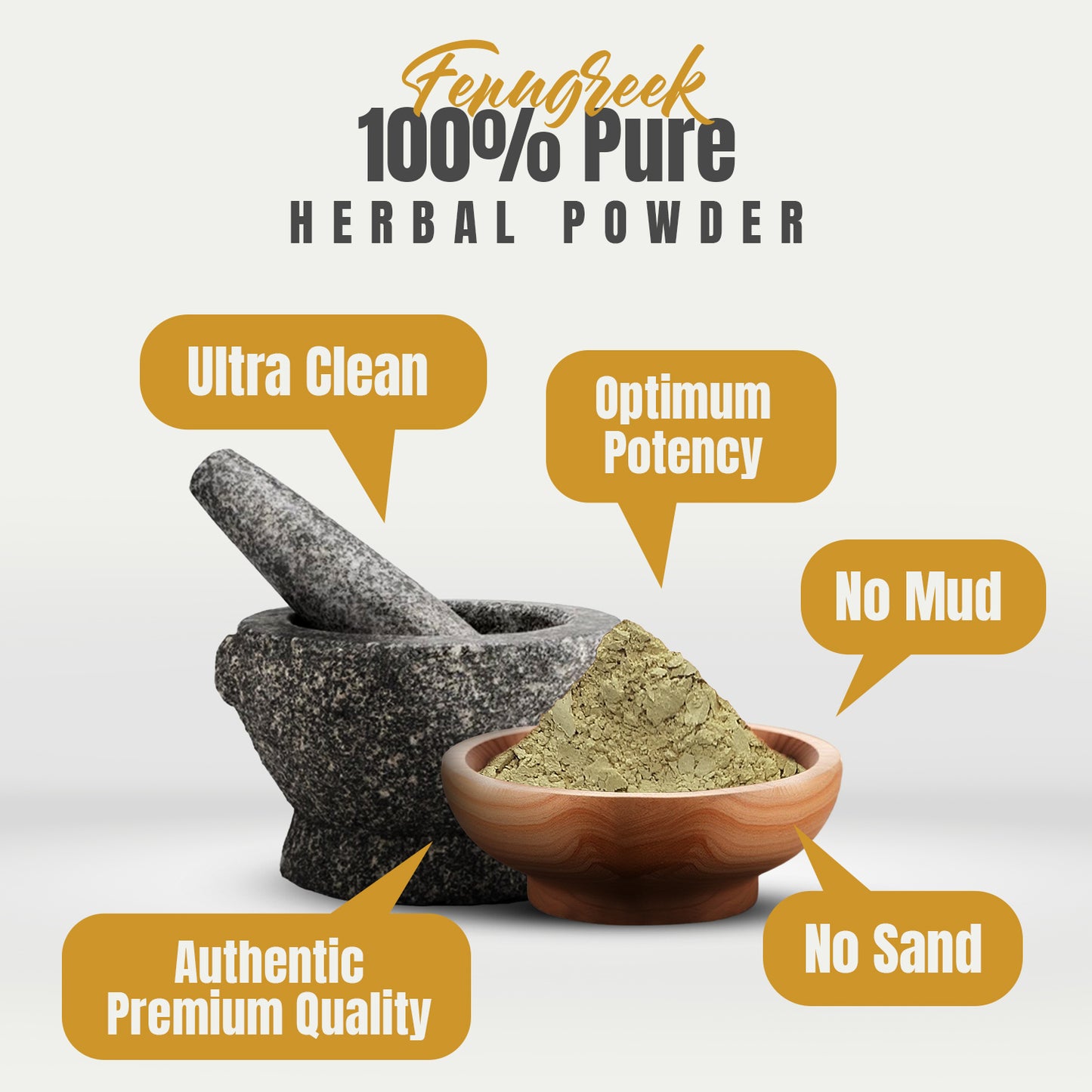 Fenugreek Powder (Trigonella Foenum Graecum) - Non GMO  - Vegan - (230 Gms - ½ LBS)