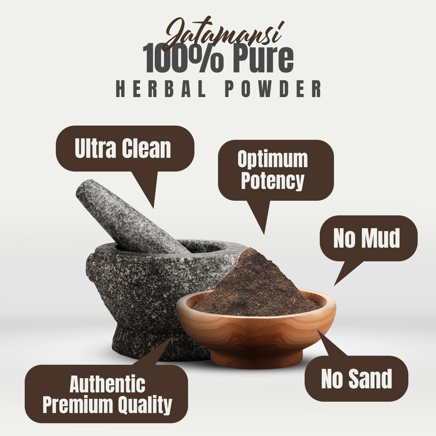 Jatamansi Powder - Nardostachys Jatamansi - Non GMO - Vegan (230Gms-1/2LBS)