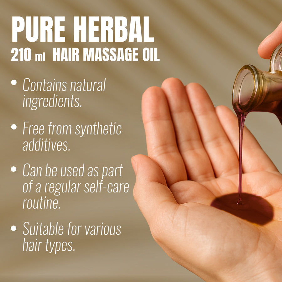 Maha Bhringraj Oil - Processed with Sesame Oil - Cold pressed and double filtered in Muslin cloth - 210 ml