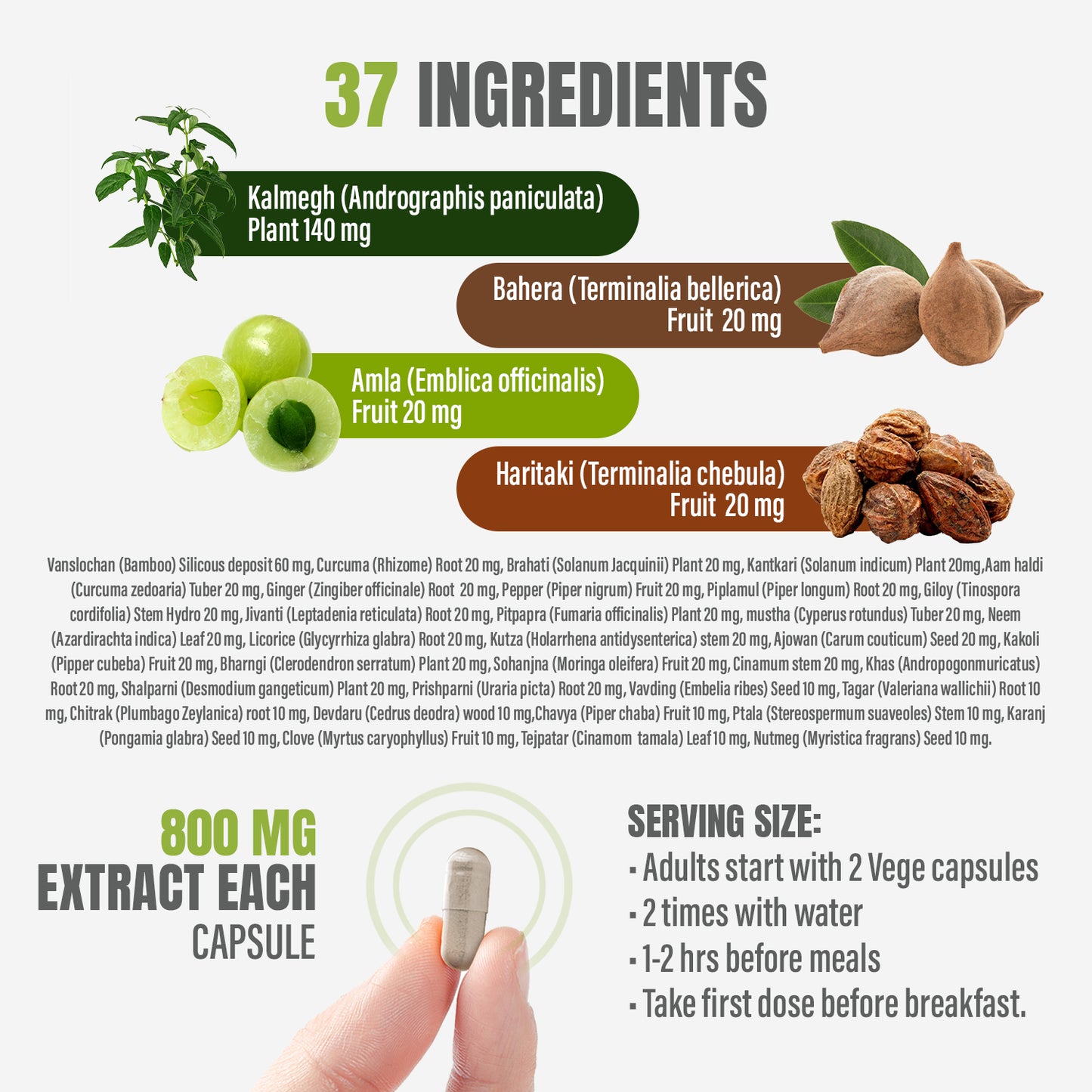 Mahasudarshan Vati - Ayurvedic Herbal Supplement  - 90 Vege Capsules - 800 Mg Each