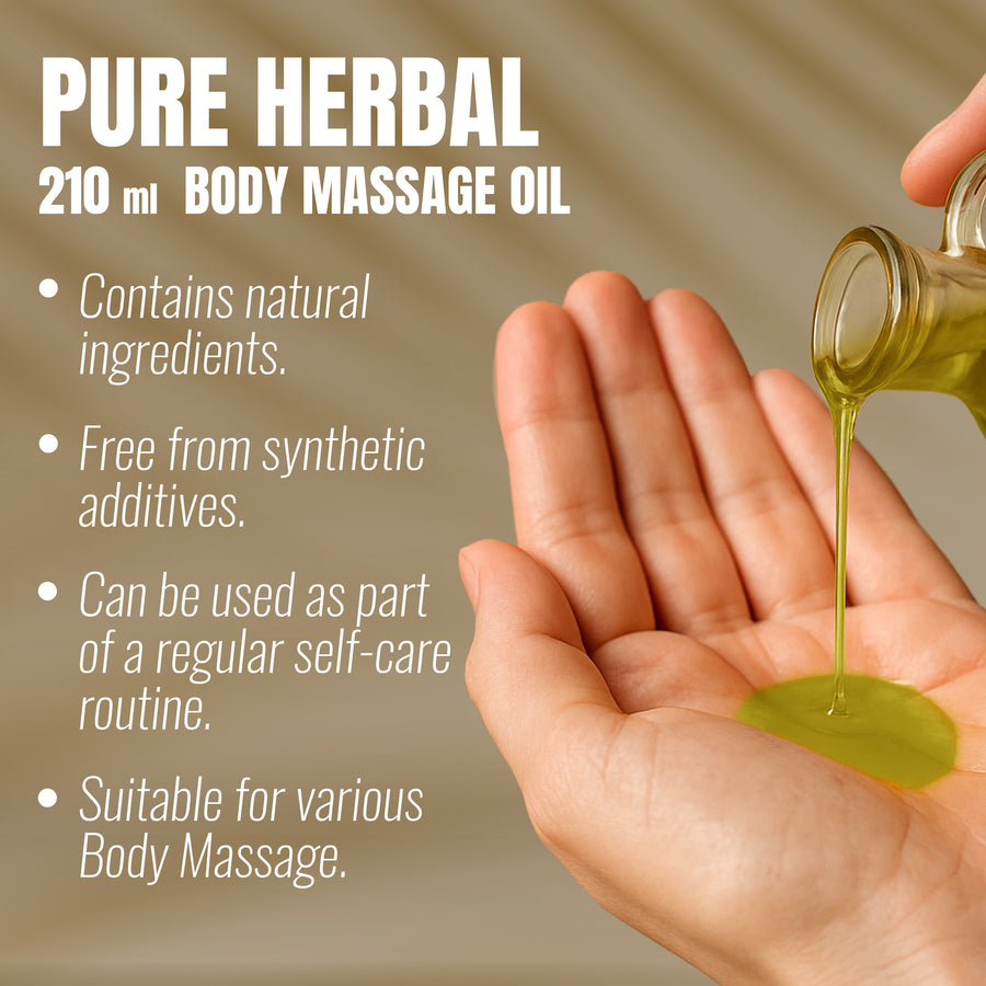 Maha Vishgarbha Oil - Processed with Sesame Oil - Cold pressed and double filtered in Muslin cloth - 210 ml