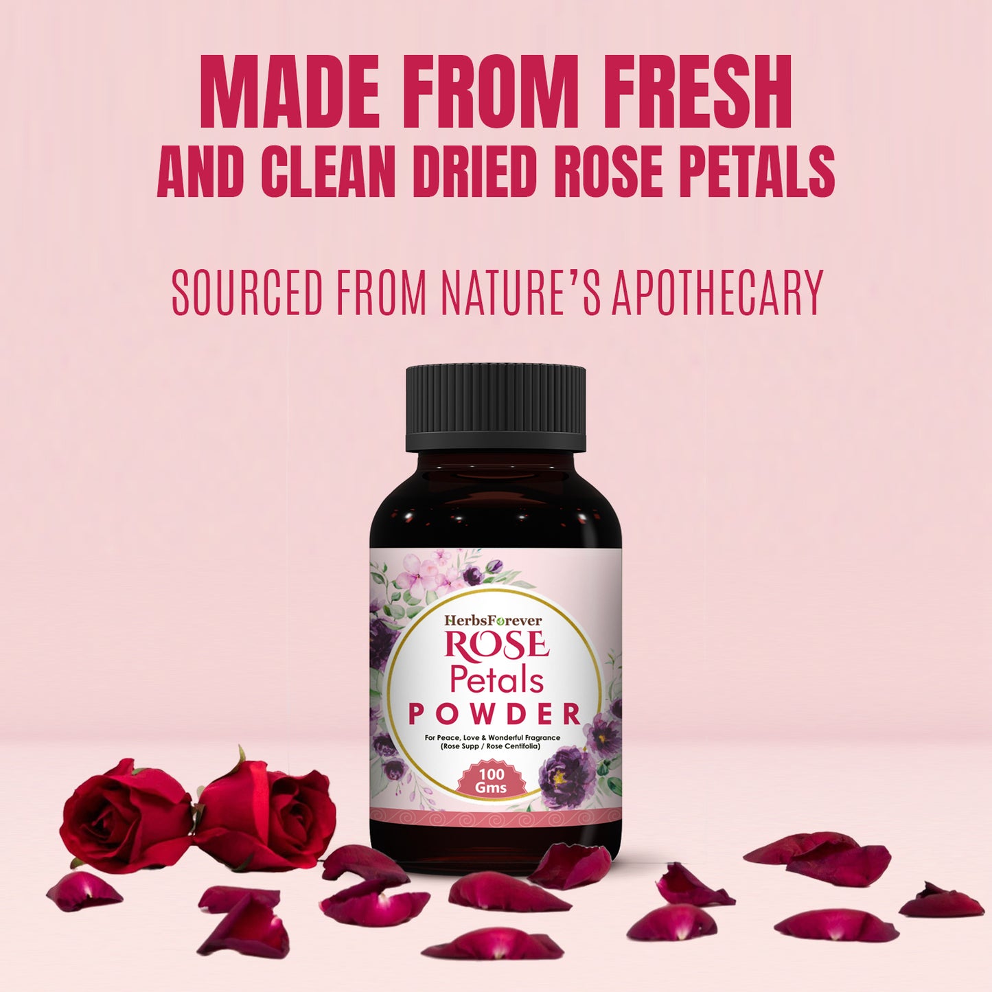 Rose Petals – (Rose Centifolia) - Non GMO - Vegan  - (4 oz)