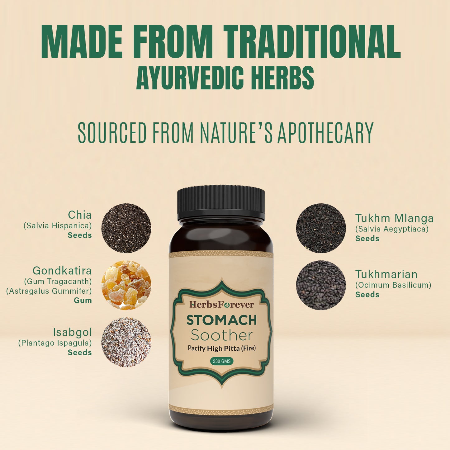 Stomach Soother - Ayurvedic Herbal Supplement - 8Oz, 230 GMS.