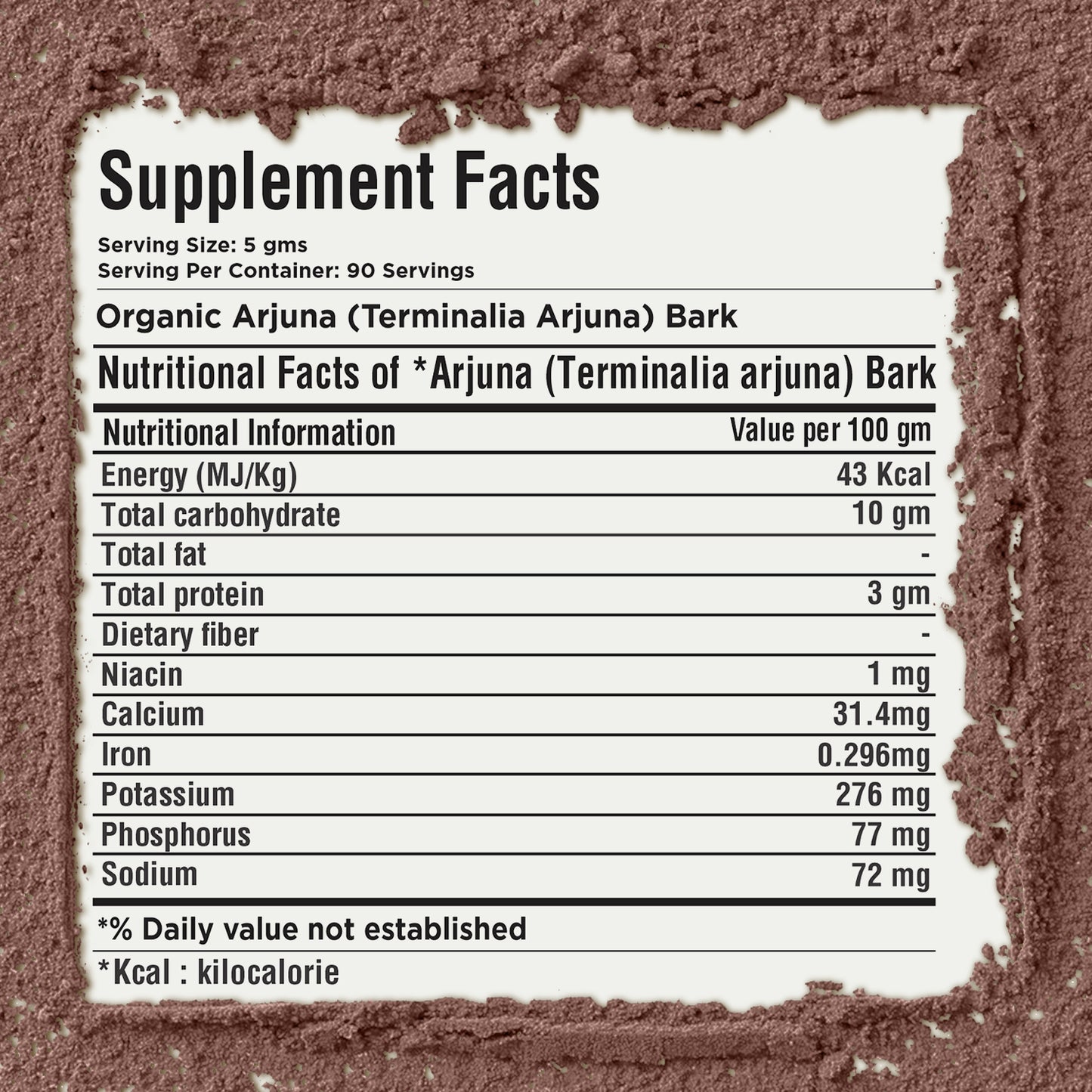 Arjuna Powder (Terminalia Arjuna) - Non GMO - Vegan - (454 Gms - 1LBS Pack)