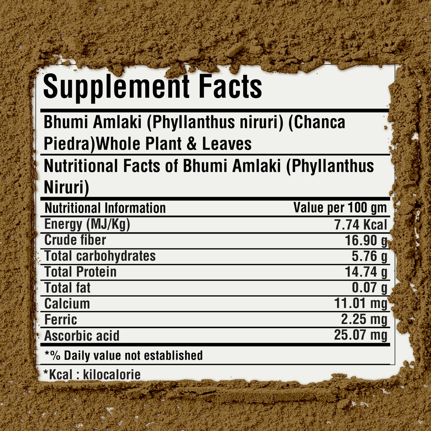 Bhumi Amlaki Powder (Phyllanthus Niruri) – Non GMO – Vegan – (454 Gms – 1LBS)
