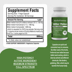 Bitter Melon Capsules (Momordica Charantia) - 5% Bitters - Extract Ratio 10:1 - 60 Vege Capsules - 880 mg each