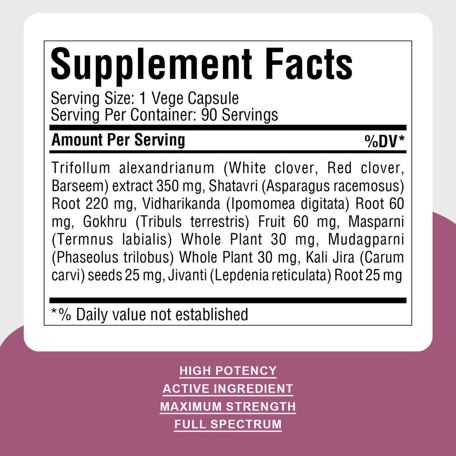 Female 30 Plus Capsules - Ayurvedic Herbal Supplement – 90 Vege Capsules – 800 Mg Each