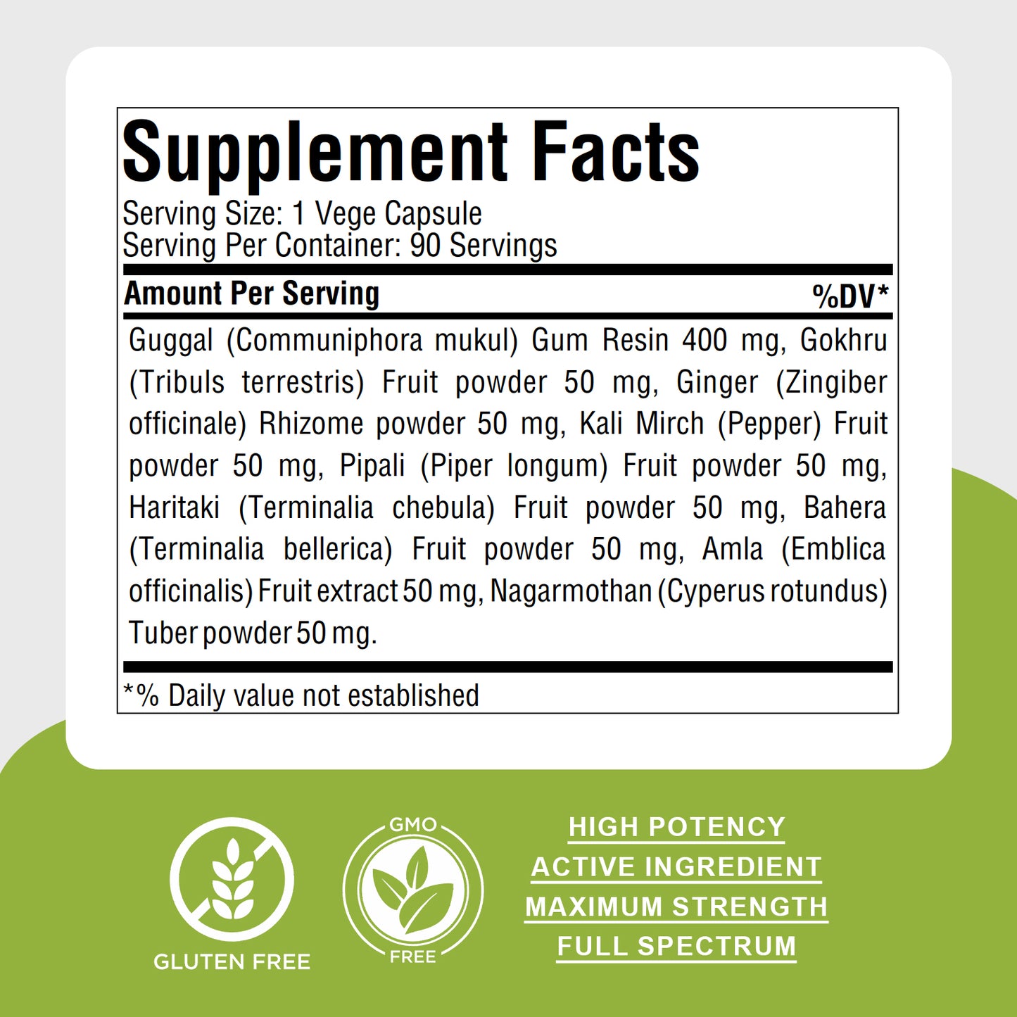 Gokshuradi Guggulu - Ayurvedic Herbal Supplement - 90 Vege Capsules - 800 Mg Each