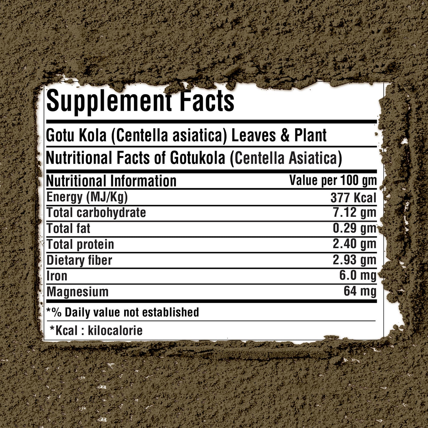 Gotu Kola Powder  (Centella Asiatica) - Non GMO - Vegan - (454 Gms - 1LBS)