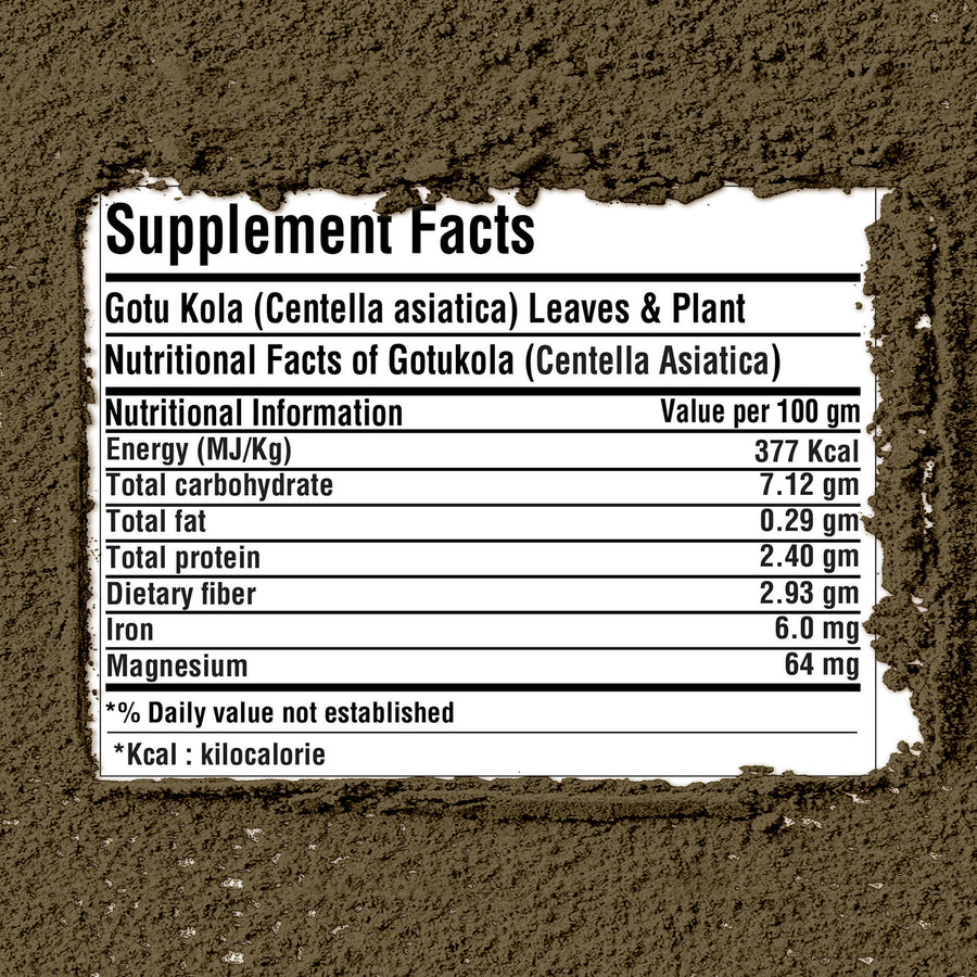 Gotu Kola Powder  (Centella Asiatica) - Non GMO - Vegan - (454 Gms - 1LBS)
